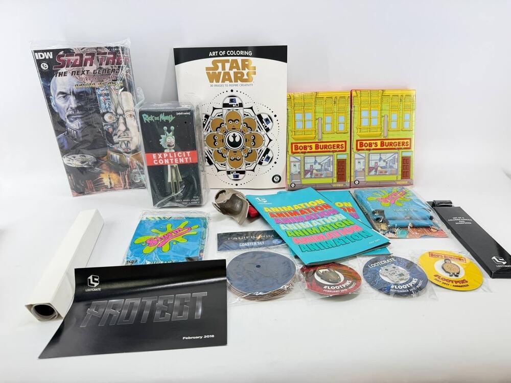 Loot Crate February 2018 Protect Box Star Trek Rick Morty Bob's Burgers